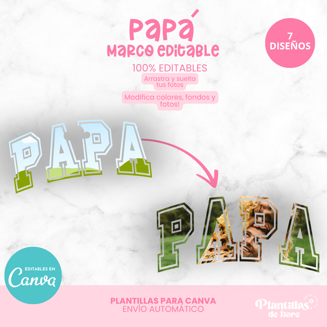Mockup papá marco editable