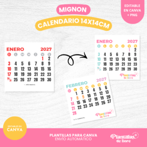 📅 Calendarios Mignon 2027 ✨